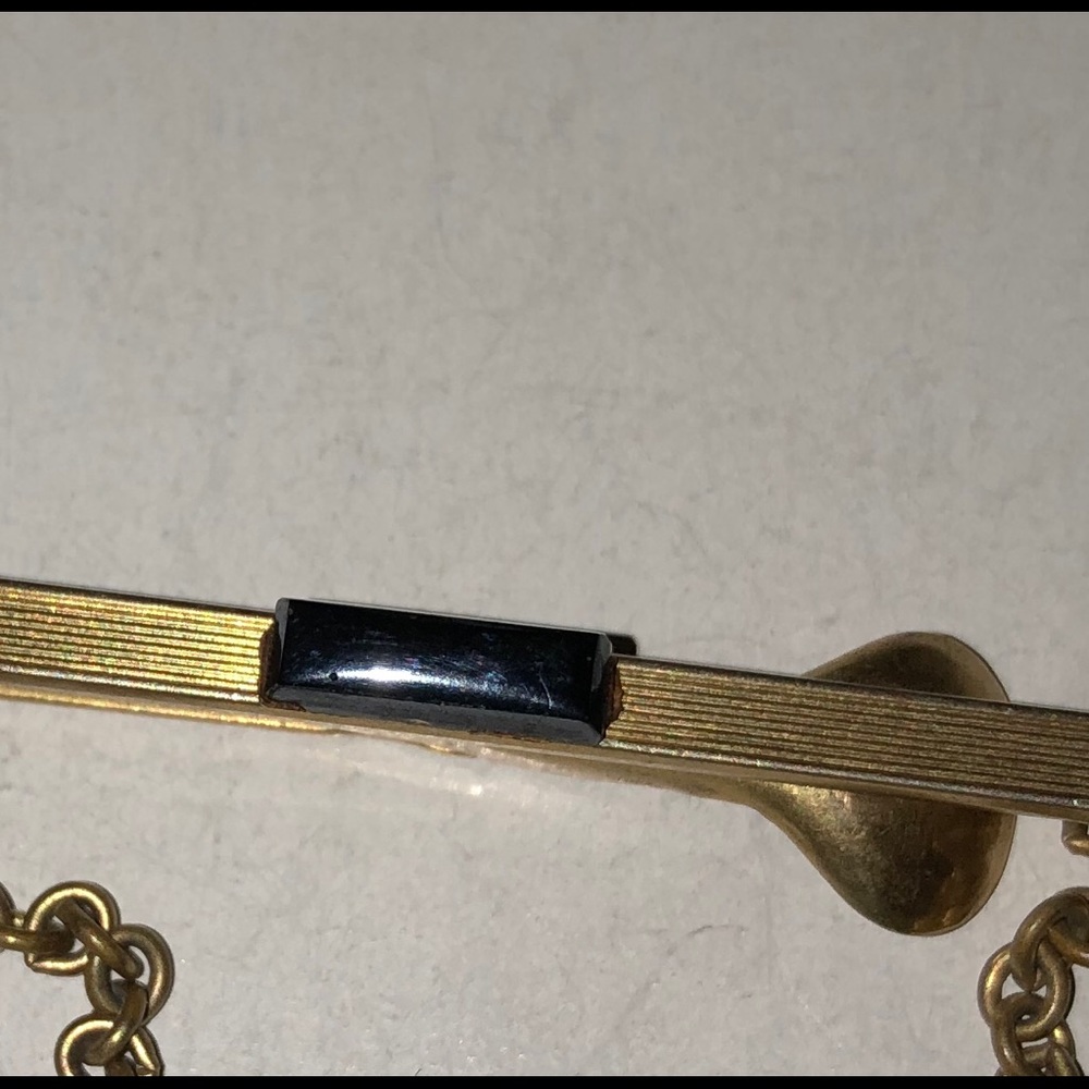 Tie Bar with Chain - Picture 2 of 4